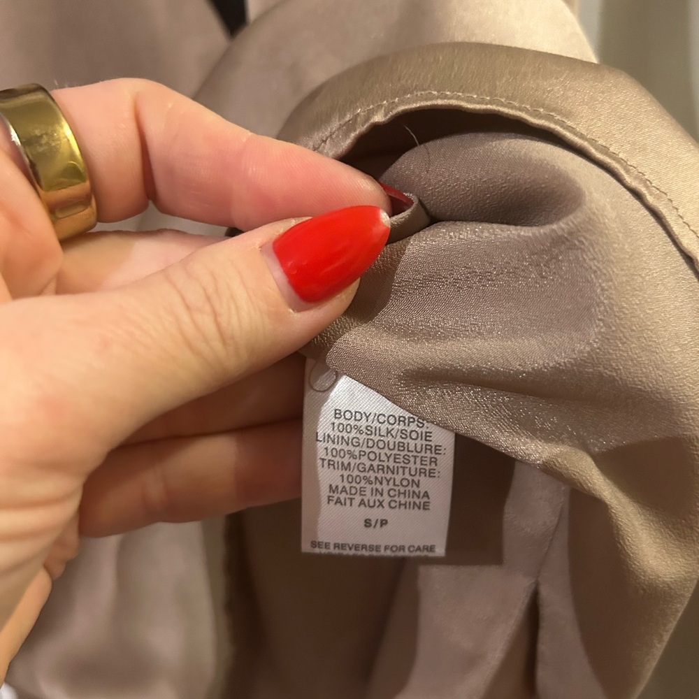 Anthropologie Channing Silk Cami in nude - Picture 9 of 9